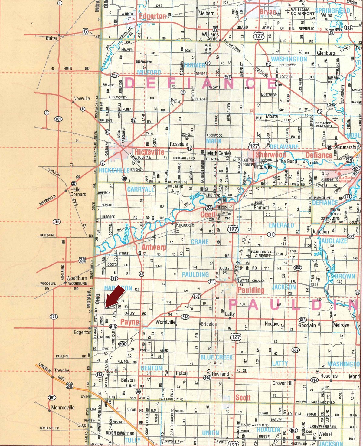Area map - FARM EQUIPMENT AUCTION - PAYNE, OH