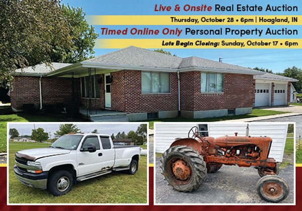 TIMED ONLINE ONLY - PERSONAL PROPERTY AUCTION - ALLEN COUNTY, INDIANA