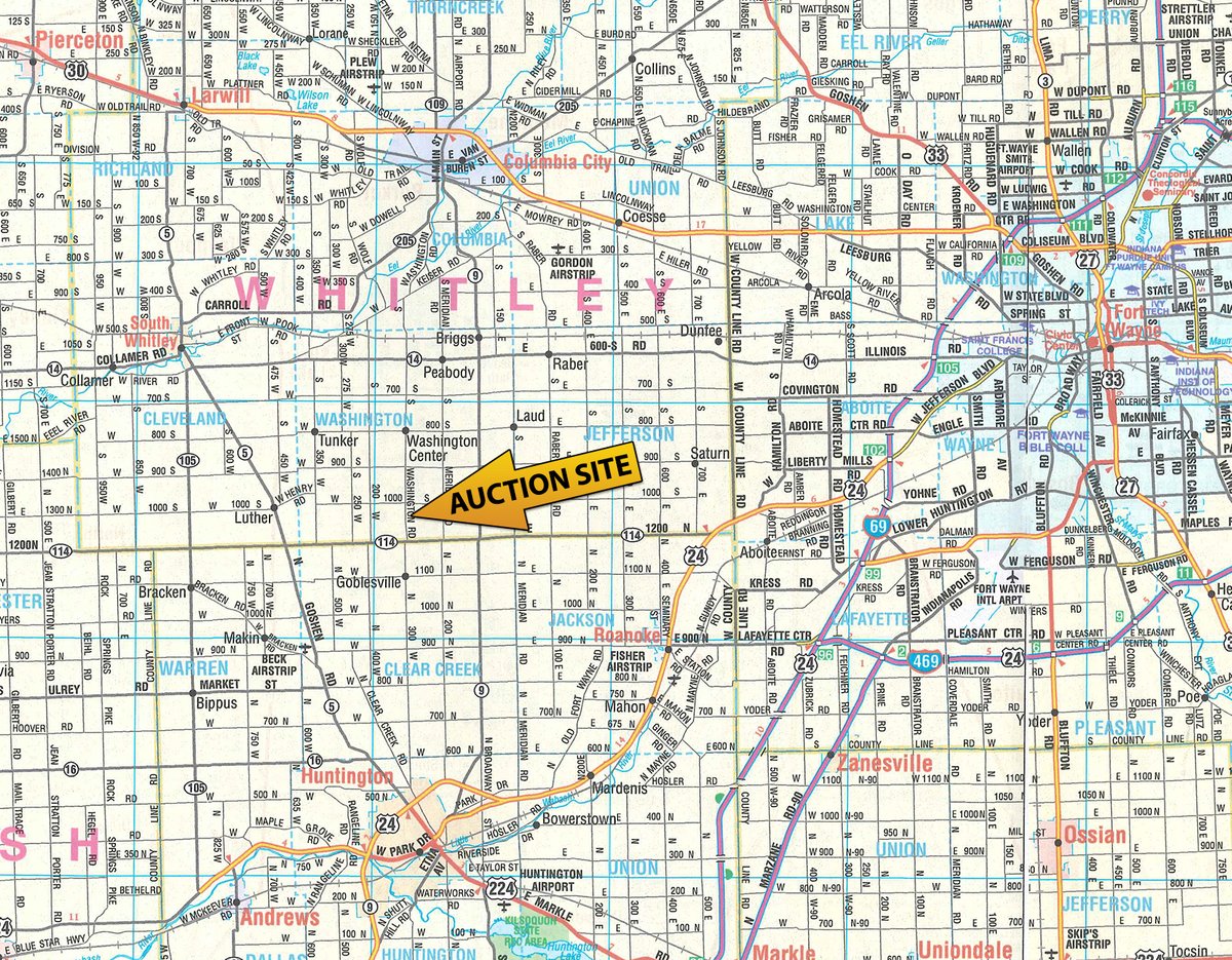 Area map - PERSONAL PROPERTY AUCTION - WHITLEY COUNTY, INDIANA