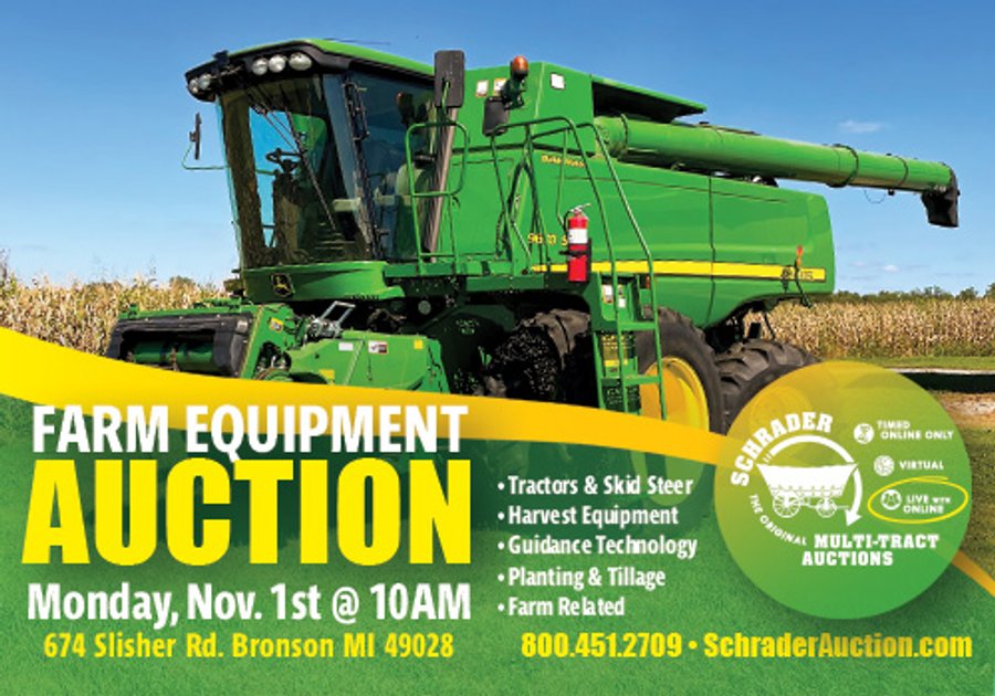 FARM EQUIPMENT AUCTION - BRANCH COUNTY, MICHIGAN