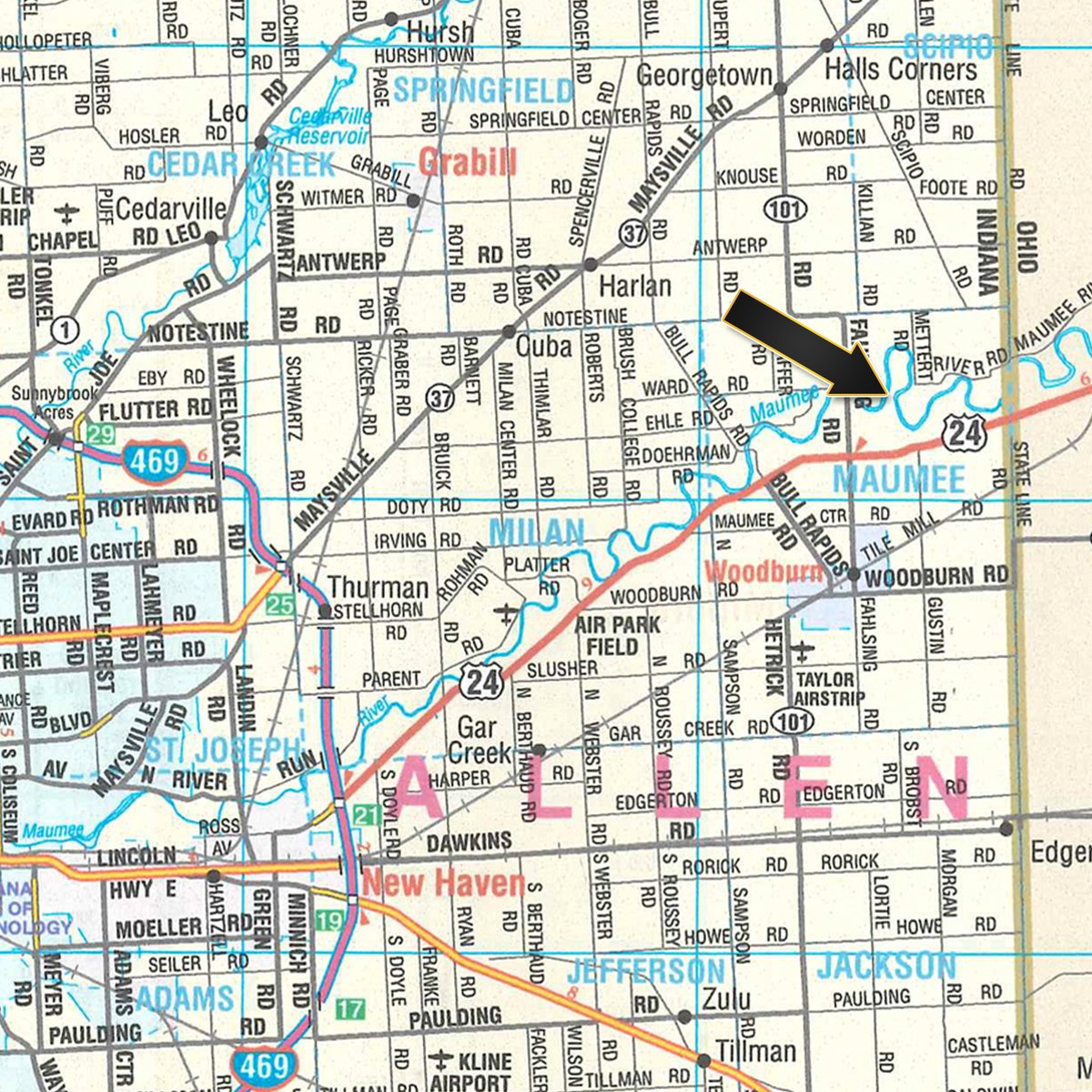 Area map - TIMED ONLINE ONLY PERSONAL PROPERTY AUCTION IN ALLEN COUNTY, INDIANA