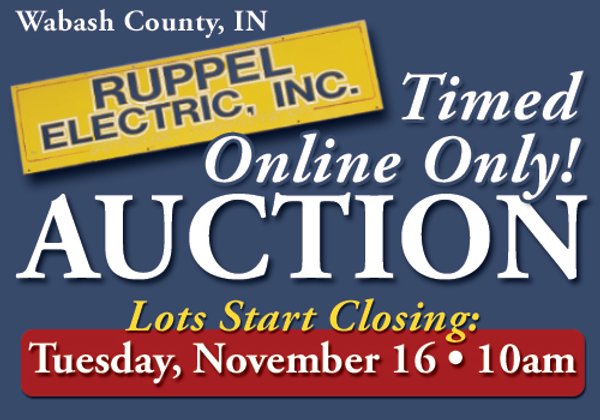 TIMED ONLINE ONLY - PERSONAL PROPERTY AUCTION IN WABASH COUNTY, INDIANA