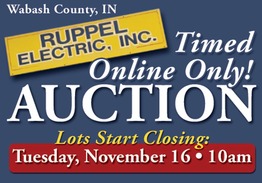 TIMED ONLINE ONLY - PERSONAL PROPERTY AUCTION IN WABASH COUNTY, INDIANA