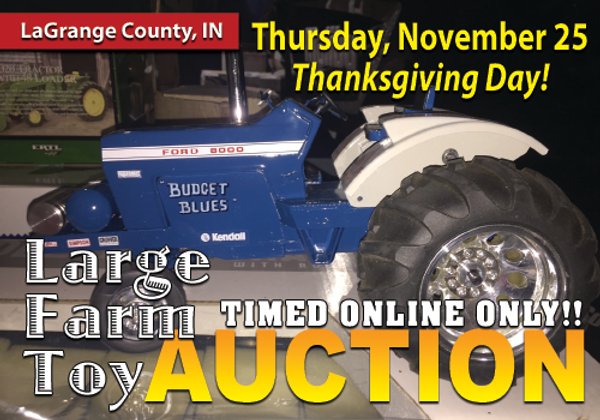 TIMED ONLINE ONLY TOY AUCTION IN LAGRANGE COUNTY, INDIANA