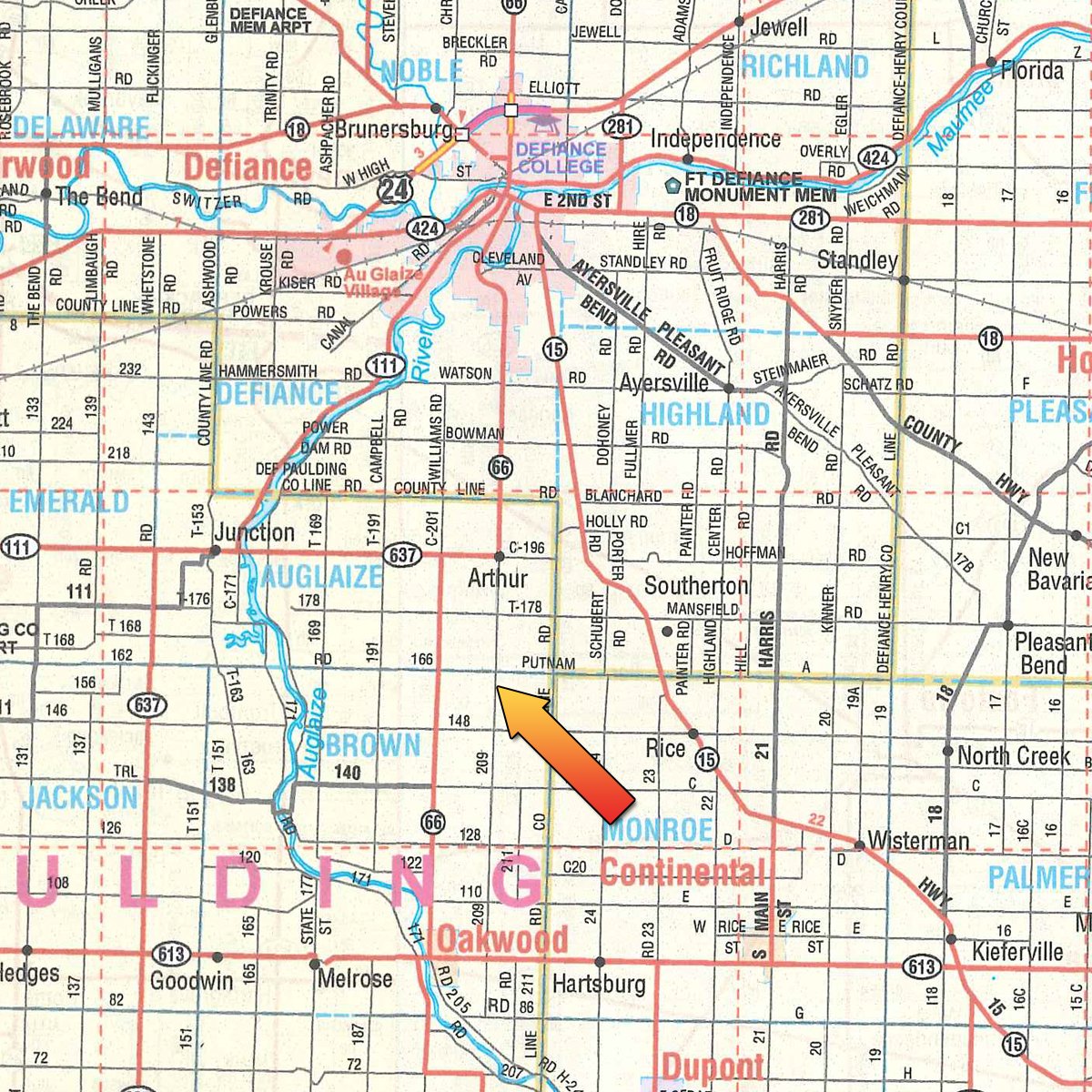 Area map - EQUIPMENT AUCTION - OAKWOOD, OH