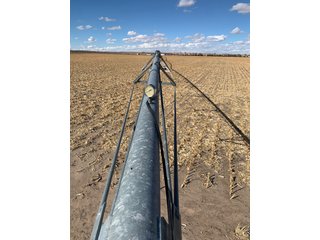 <li>766+/- Highly Productive Tillable Farmland
<li>735+/- Irrigated Acres
<li>Unlimited Water
<li>Irrigation Equipment:
<li>2018 T/L hydraulic center pivot (Pivot #2 SE Circle)
<li>2016 T/L hydraulic center pivot (Pivot #3 SW Circle)
<li>2015 T/L hydraulic center pivot (Pivot #1 NE Circle)
<li>2013 T/L hydraulic wiper pivot (110 ac. NW corner)
<li>2008 T/L hydraulic wiper pivot (75 ac. NE corner) - FARMLAND - 766+/- ACRES