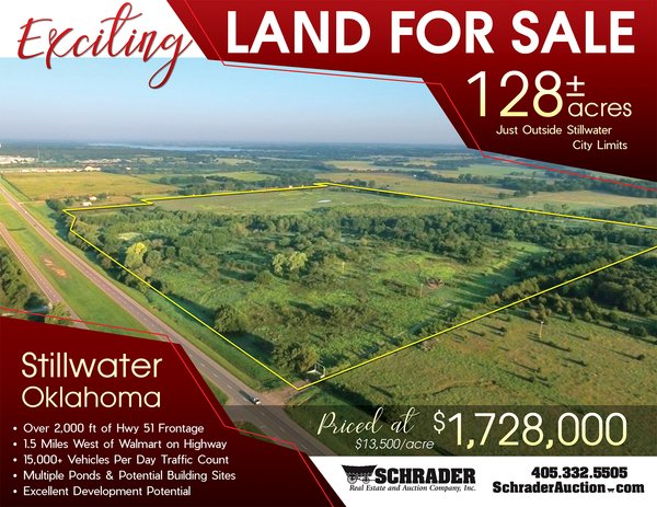 Listing brochure cover - 128+/- ACRES FOR SALE IN STILLWATER, OKLAHOMA