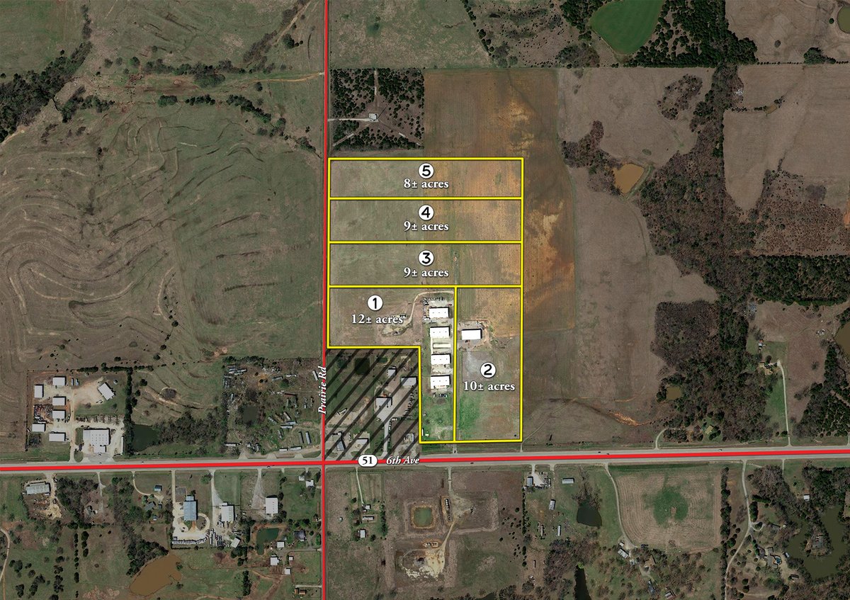 Tract map - SEALED BID REAL ESTATE AUCTION - 48+/- ACRES OFFERED IN 5 TRACTS - STILLWATER, OKLAHOMA