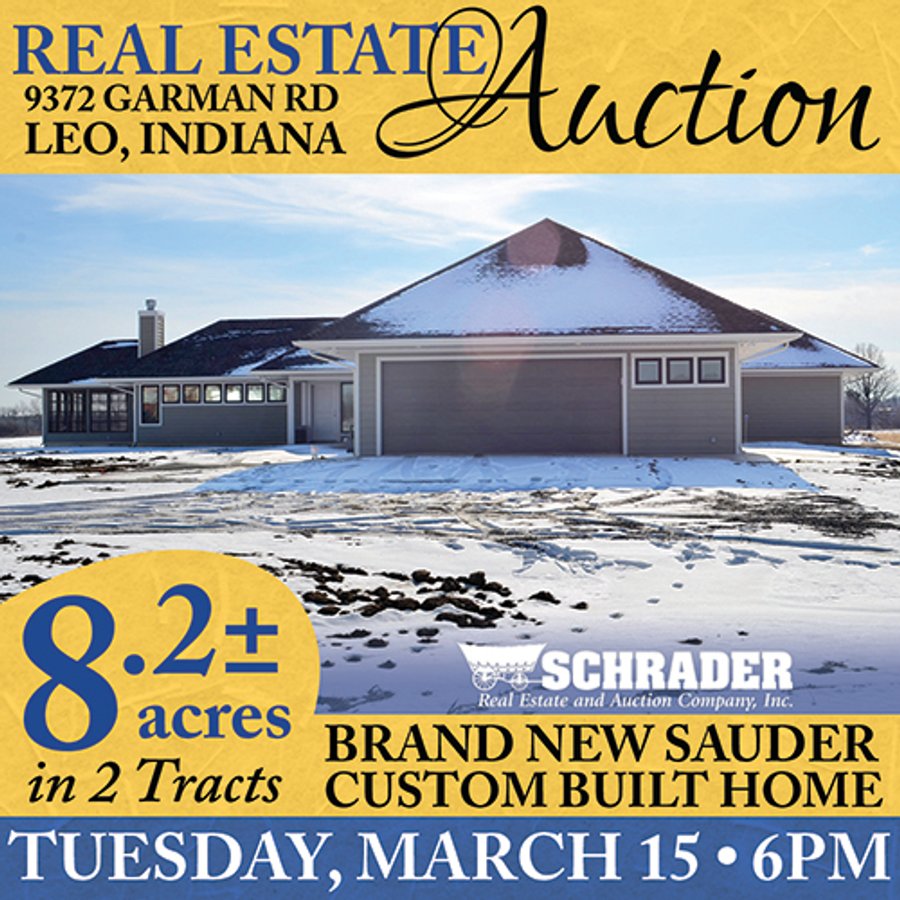 REAL ESTATE AUCTION 8.2+/- ACRES OFFERED IN 2 TRACTS IN ALLEN COUNTY, IN