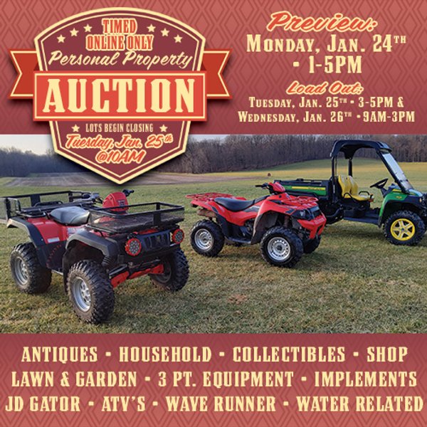 TIMED ONLINE ONLY AUCTION - PERSONAL PROPERTY - COLUMBIA CITY, IN