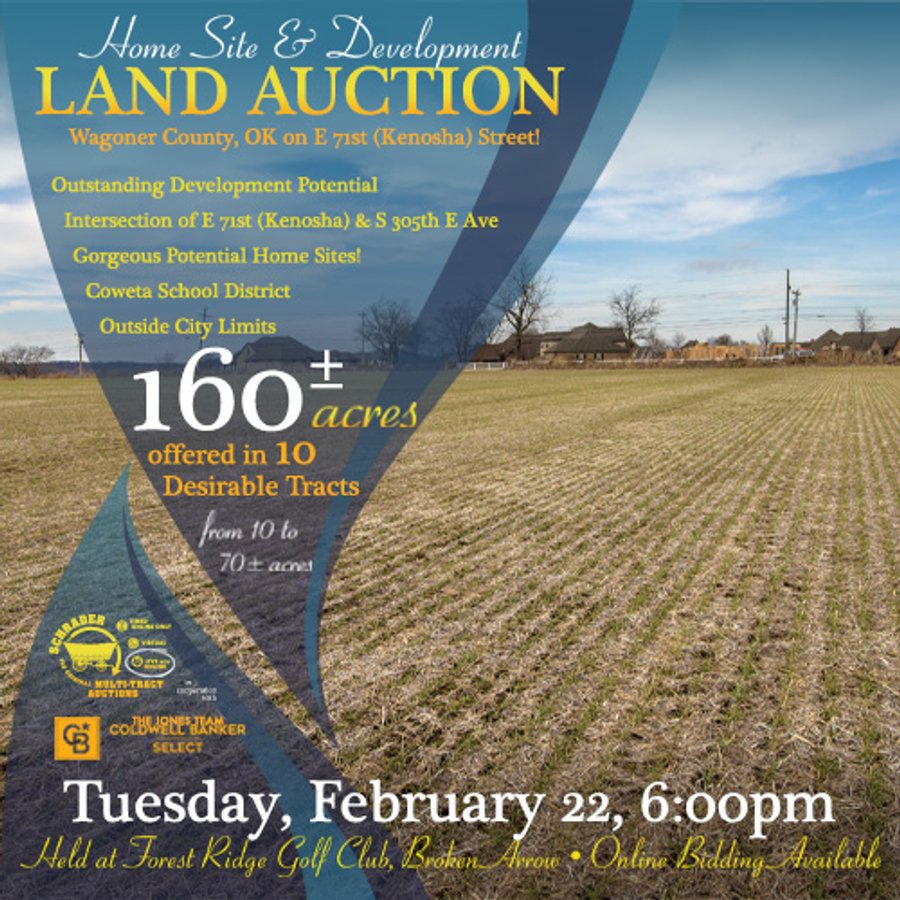 HOMESITE & DEVELOPMENT LAND AUCTION - 160+/- ACRES OFFERED IN 10 DESIRABLE TRACTS - FROM 10 TO 70+/- ACRES