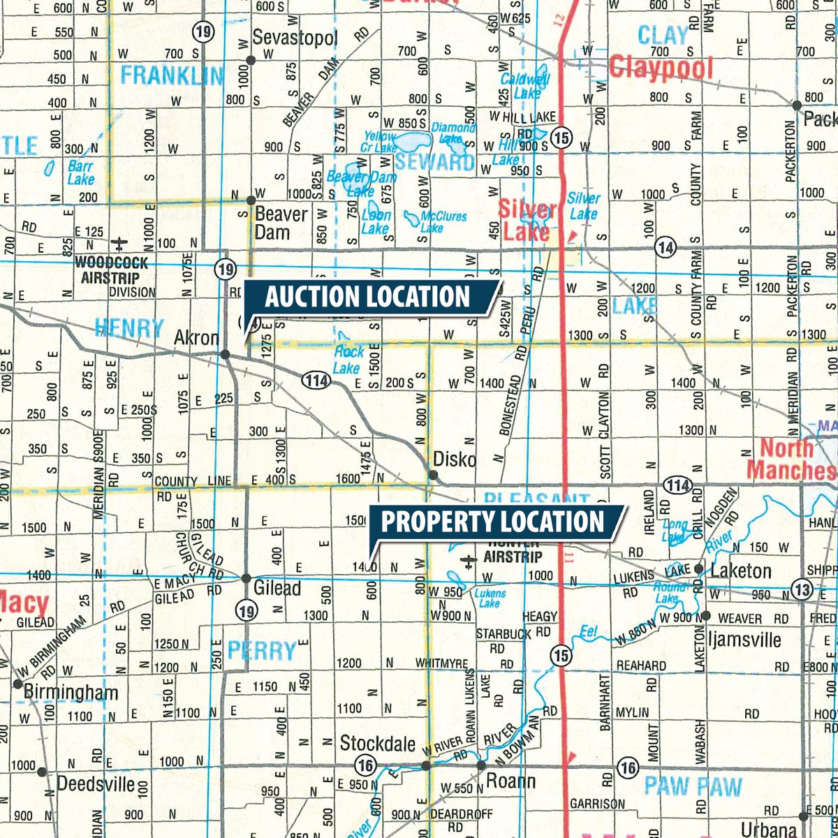 Area map - REAL ESTATE AUCTION 88.5+/- ACRES OFFERED IN 1 TRACT IN MIAMI COUNTY, IN