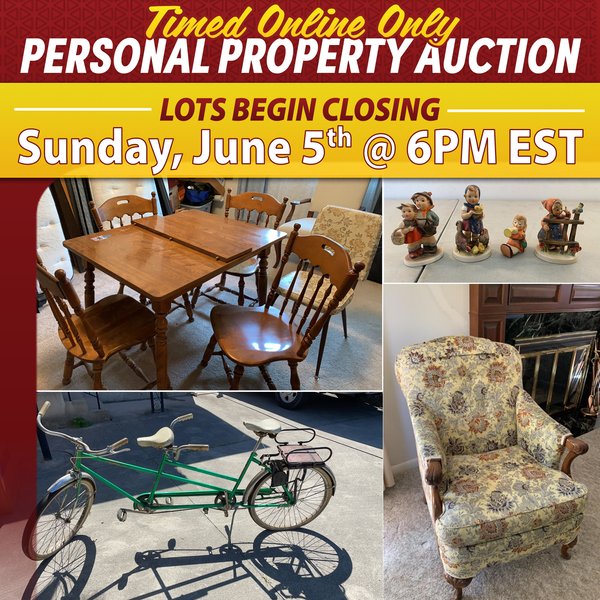 TIMED ONLINE ONLY PERSONAL PROPERTY AUCTION IN ALLEN COUNTY, IN