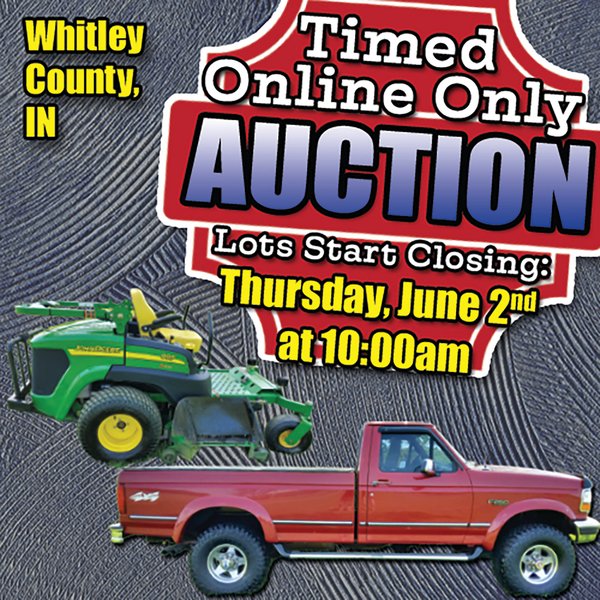 TIMED ONLINE ONLY AUCTION IN WHITLEY COUNTY, IN