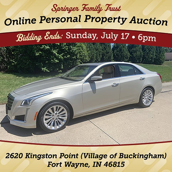 ONLINE PERSONAL PROPERTY AUCTION IN ALLEN COUNTY IN