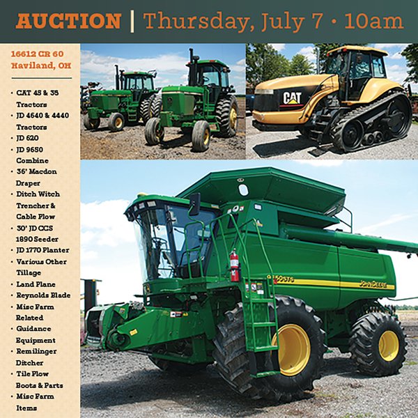 FARM EQUIPMENT AUCTION IN PAULDING COUNTY, OH