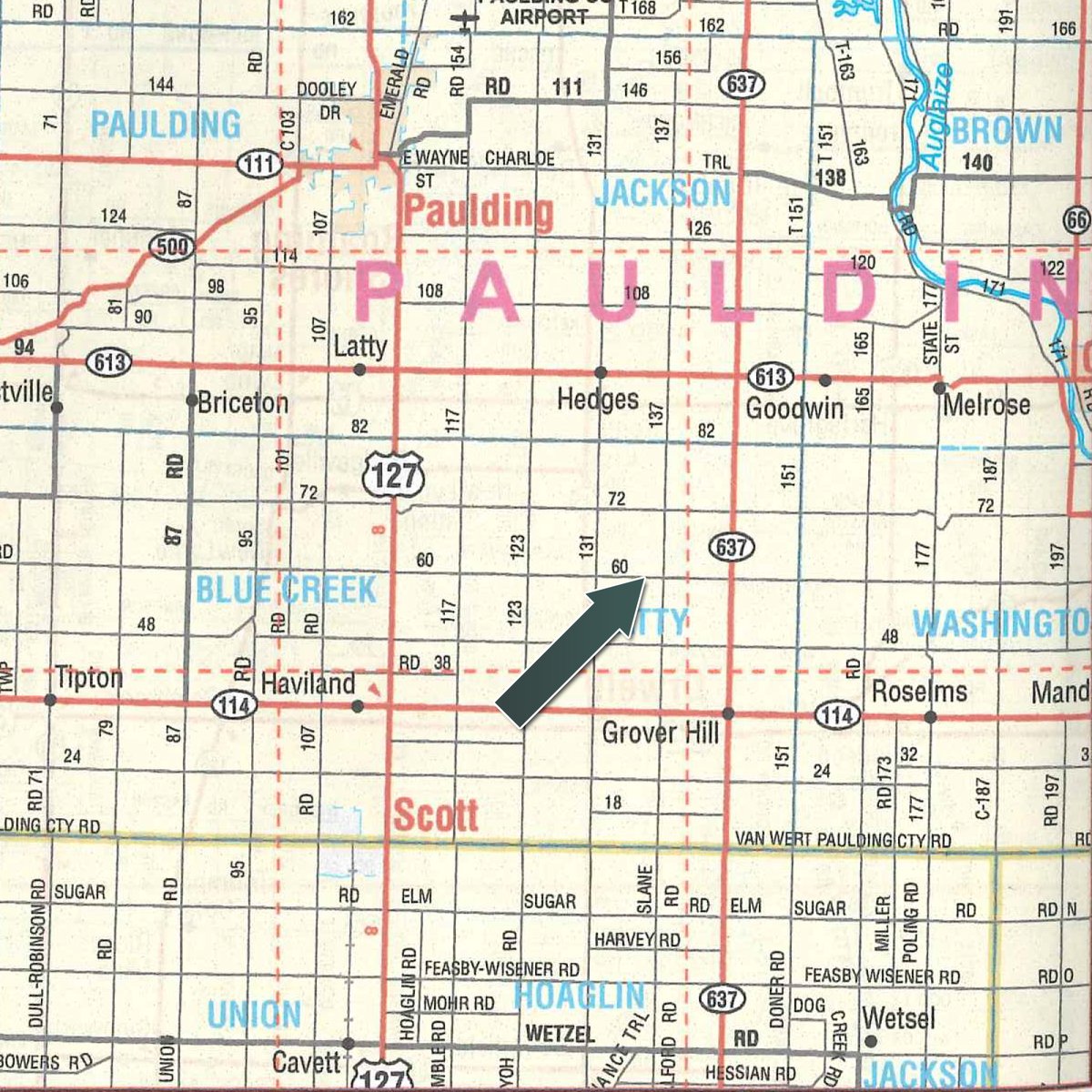 Area map - FARM EQUIPMENT AUCTION IN PAULDING COUNTY, OH