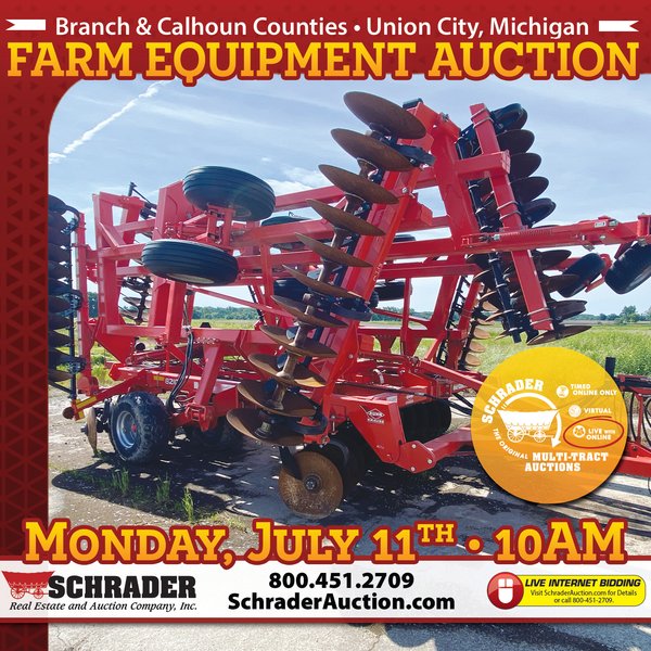 FARM EQUIPMENT AUCTION IN BRANCH & CALHOUN COUNTIES, MICHIGAN