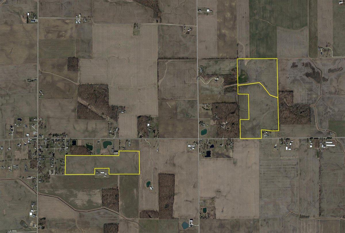 Tract map - AUCTION CANCELLED - SOLD PRIOR TO AUCTION | LAND AUCTION 106.32+/- ACRES OFFERED IN 3 TRACTS IN WHITLEY COUNTY, IN