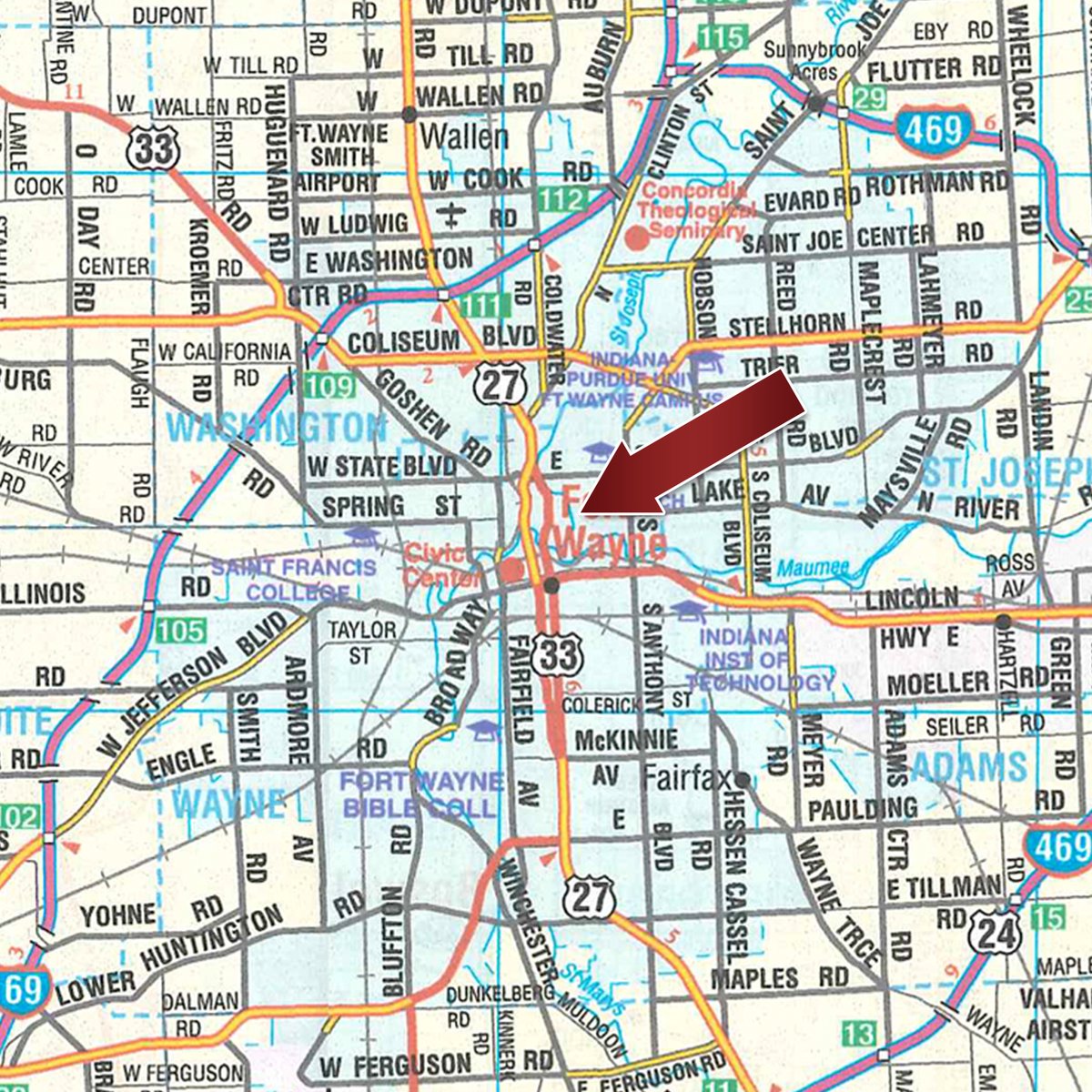 Area map - TIMED ONLINE ONLY AUCTION IN ALLEN COUNTY, IN