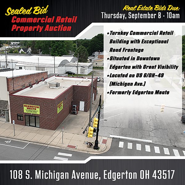 Sealed Bid Commercial Retail Property Auction in Edgerton, OH