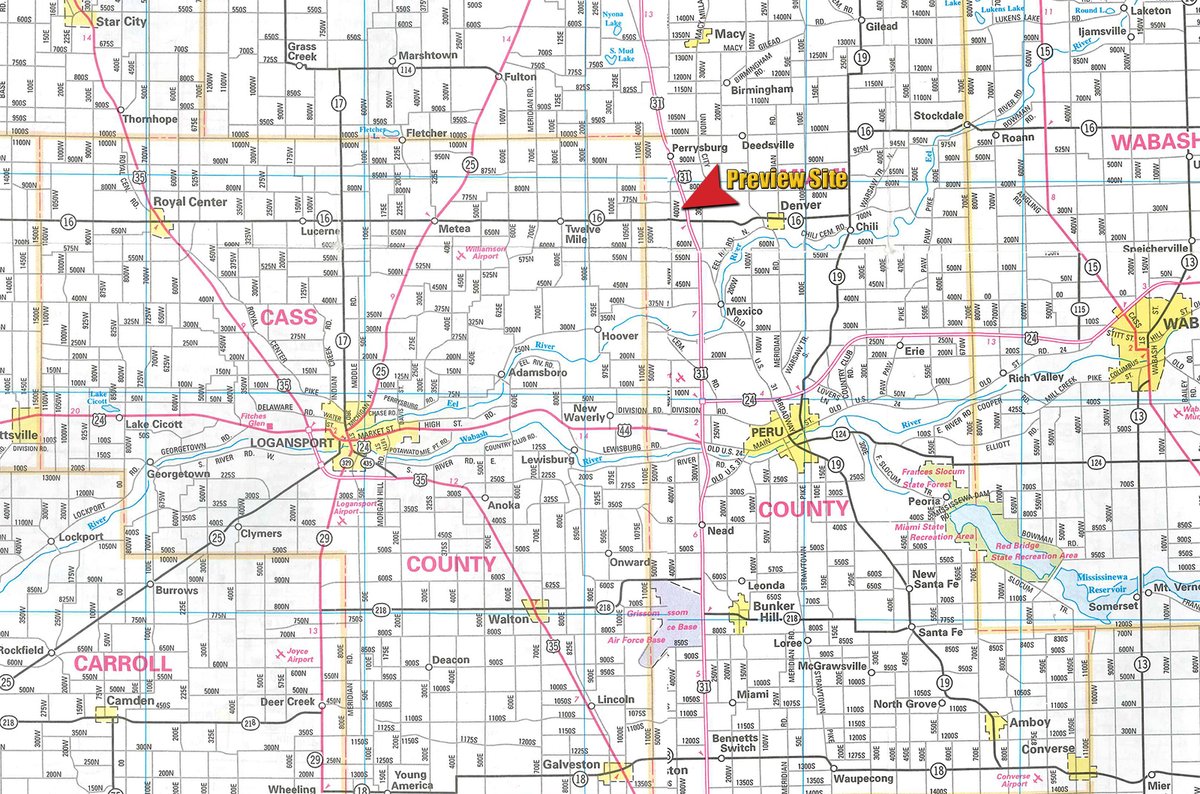Area map - UNIQUE COLLECTION AUCTION IN MIAMI COUNTY, IN