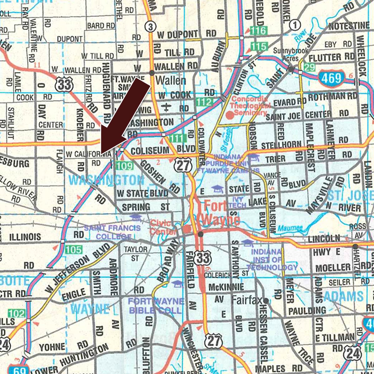 Area map - TIMED ONLINE ONLY PERSONAL PROPERTY AUCTION IN ALLEN COUNTY, INDIANA