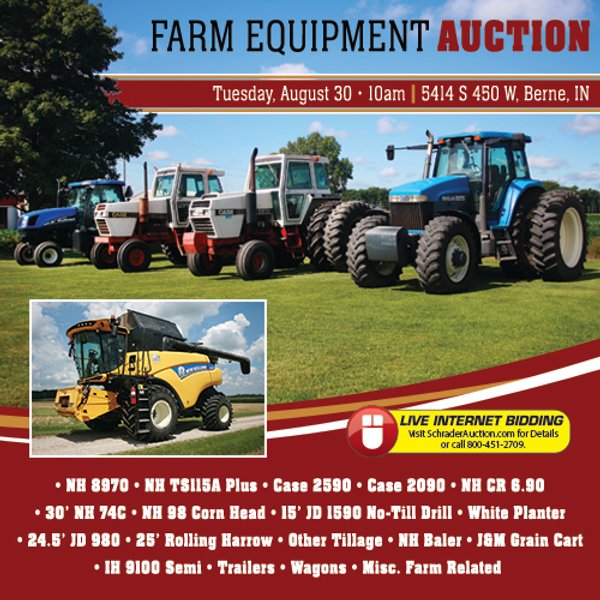 FARM EQUIPMENT AUCTION IN BERNE, INDIANA