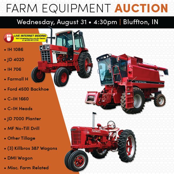 FARM EQUIPMENT AUCTION IN BLUFFTON, INDIANA