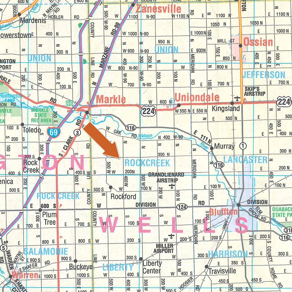 Area map - FARM EQUIPMENT AUCTION IN BLUFFTON, INDIANA