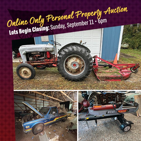 TIMED ONLINE ONLY PERSONAL PROPERTY AUCTION - ALLEN COUNTY, INDIANA