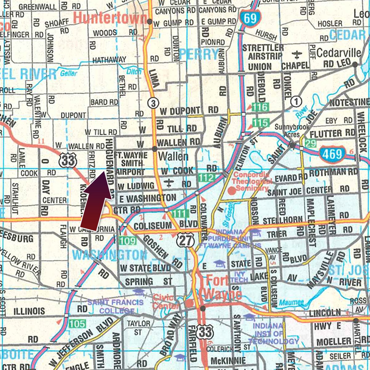Area map - TIMED ONLINE ONLY PERSONAL PROPERTY AUCTION - ALLEN COUNTY, INDIANA