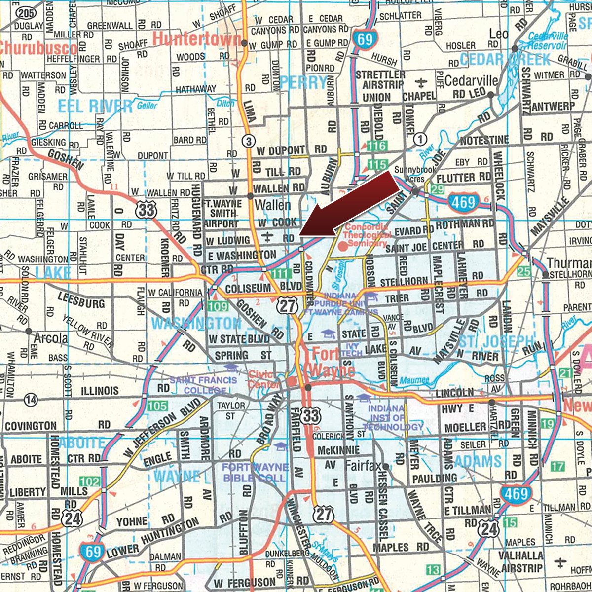 Area map - TIMED ONLINE ONLY PERSONAL PROPERTY AUCTION IN ALLEN COUNTY, INDIANA