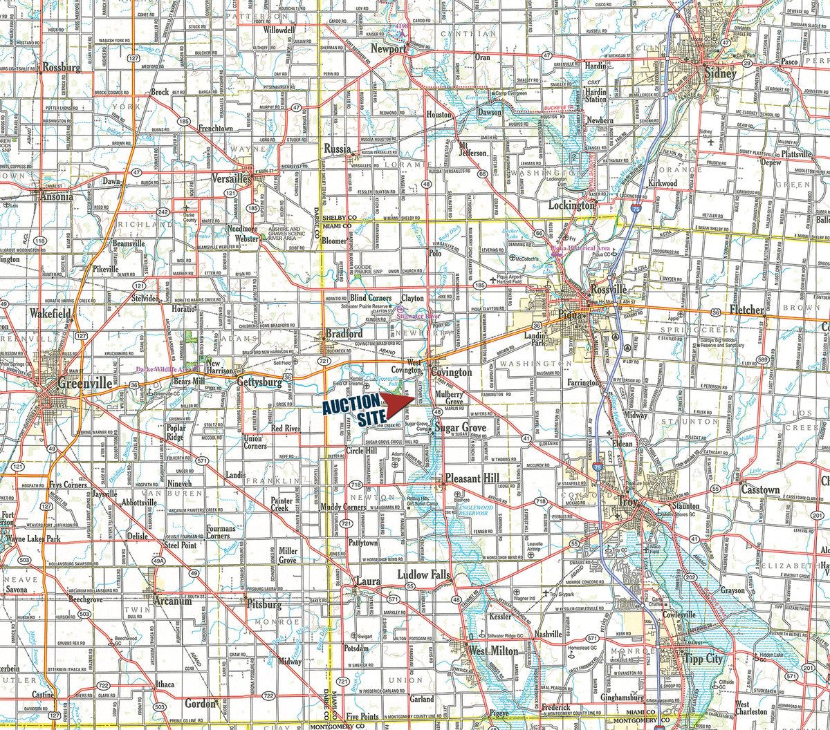 Area map - FARM EQUIPMENT RETIREMENT AUCTION - MIAMI COUNTY, OHIO