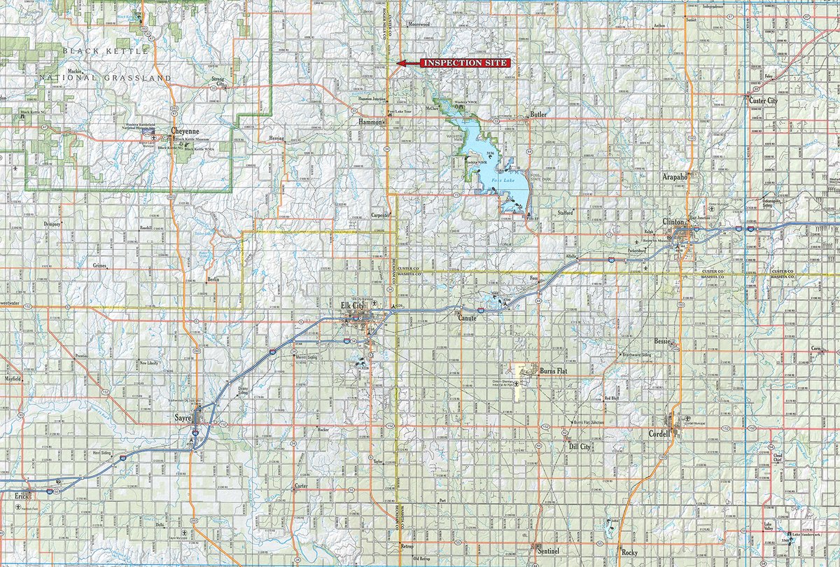 Area map - TIMED ONLINE ONLY FARM EQUIPMENT AUCTION IN CUSTER COUNTY, OKLAHOMA