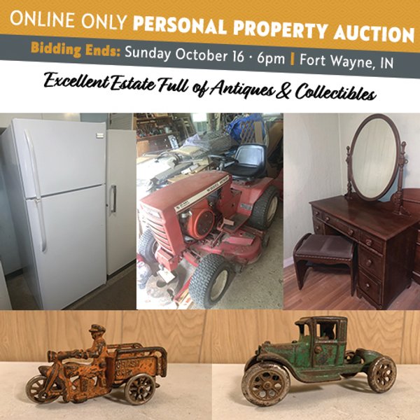 TIMED ONLINE ONLY PERSONAL PROPERTY AUCTION - ALLEN COUNTY, INDIANA