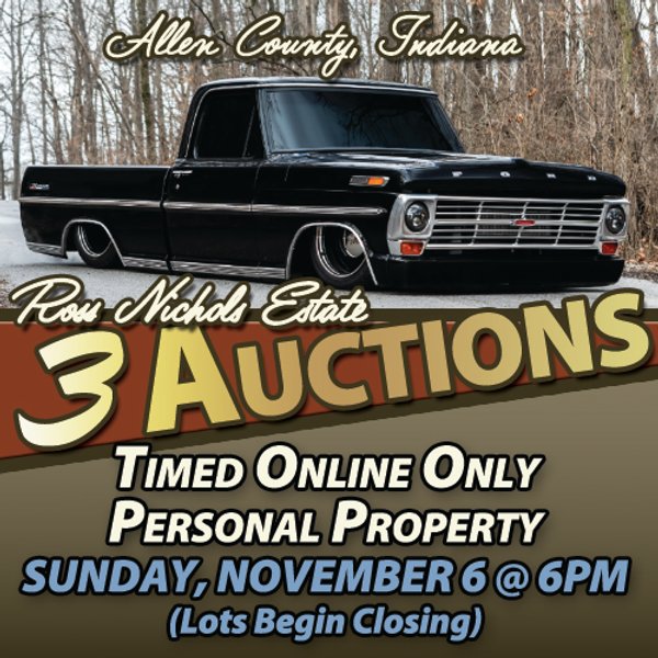 TIMED ONLINE ONLY PERSONAL PROPERTY AUCTION IN ALLEN COUNTY, INDIANA
