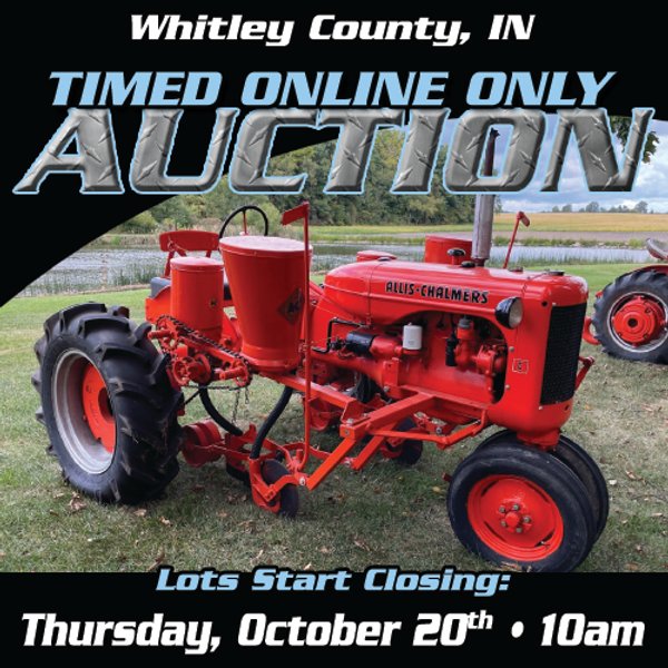 TIMED ONLINE ONLY PERSONAL PROPERTY AUCTION IN WHITLEY COUNTY, INDIANA