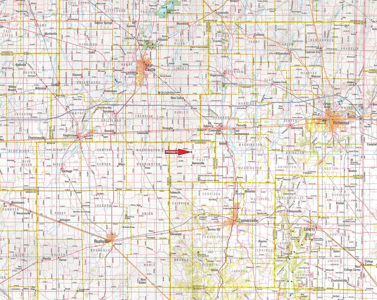 Area map - TIMED ONLINE ONLY PERSONAL PROPERTY AUCTION IN FAYETTE COUNTY, INDIANA