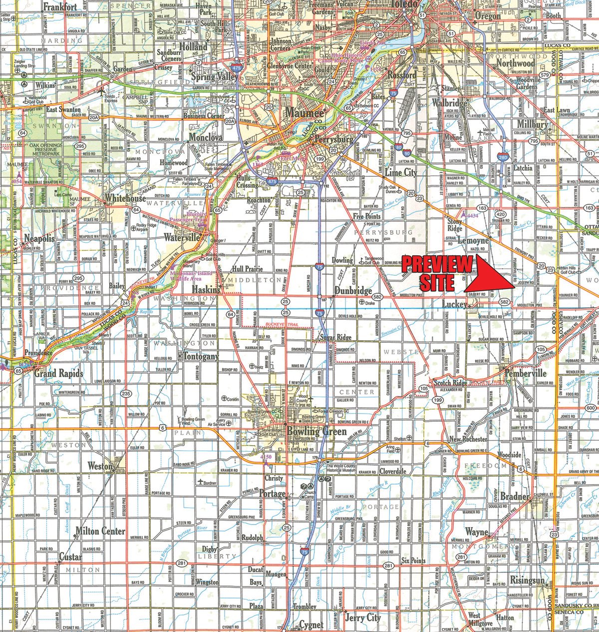 Area map - TIMED ONLINE ONLY PERSONAL PROPERTY AUCTION IN WOOD COUNTY, OH