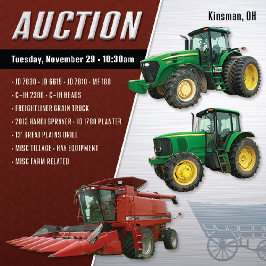 FARM EQUIPMENT AUCTION IN TRUMBULL COUNTY, OHIO