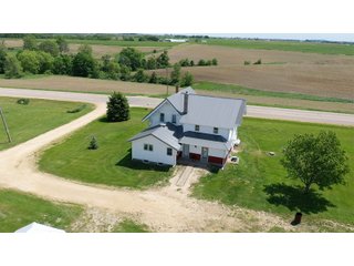 Two-story, farm house with porch, new roof and new parcel addition - New chimney - House is solid and in a good location, needs to be finished and updated on interior - House has four bedrooms and two bathrooms, pocket door and original old wood trim - House was rented at time of listing. - Taxes on parcel to be split $2028. Taxes amount are unknown until after split.
<li> Garage is unattached, 18ft x18ft with 10ft wide x 7ft height door, (new steel) <li>Quonset Machine shed, 34ft x70ft, (new steel) 14ft x11ft 6in door <li> Open - sided Machine shed, 46ft x150ft, 11ft 4in height <li> Horse barn, 26ft  x36ft concrete walls <li> Red storage shed, 18ft x30ft <li> Open Front Calf Barn, 8ft x90ft, with 13 pens. - REAL ESTATE PROPERTY FOR SALE 2.7+/-  ACRES IN GRANT COUNTY, WI