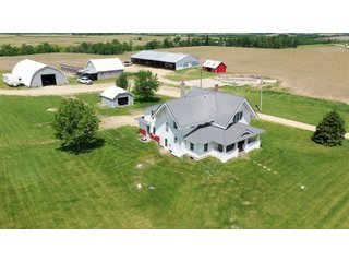 Two-story, farm house with porch, new roof and new parcel addition - New chimney - House is solid and in a good location, needs to be finished and updated on interior - House has four bedrooms and two bathrooms, pocket door and original old wood trim - House was rented at time of listing. - Taxes on parcel to be split $2028. Taxes amount are unknown until after split.
<li> Garage is unattached, 18ft x18ft with 10ft wide x 7ft height door, (new steel) <li>Quonset Machine shed, 34ft x70ft, (new steel) 14ft x11ft 6in door <li> Open - sided Machine shed, 46ft x150ft, 11ft 4in height <li> Horse barn, 26ft  x36ft concrete walls <li> Red storage shed, 18ft x30ft <li> Open Front Calf Barn, 8ft x90ft, with 13 pens. - REAL ESTATE PROPERTY FOR SALE 2.7+/-  ACRES IN GRANT COUNTY, WI