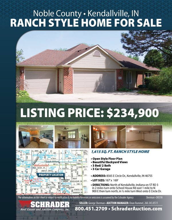 Listing brochure cover - RANCH STYLE HOME FOR SALE