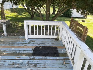 1 1/2 Story Country home, on 1.84+/- acres, 2155+/- square feet of living space: living room, 4 bedrooms, 1 bath, eat in kitchen with appliances, large mud room, and laundry. The home has a newer furnace, water softener, water heater, a new roof in 2019, replacement windows, and a large wood deck. Detached two car garage with plenty of work space and a 36ft x40ft pole building.
 - HOME FOR SALE 1.84+/- ACRES IN WHITLEY COUNTY, IN