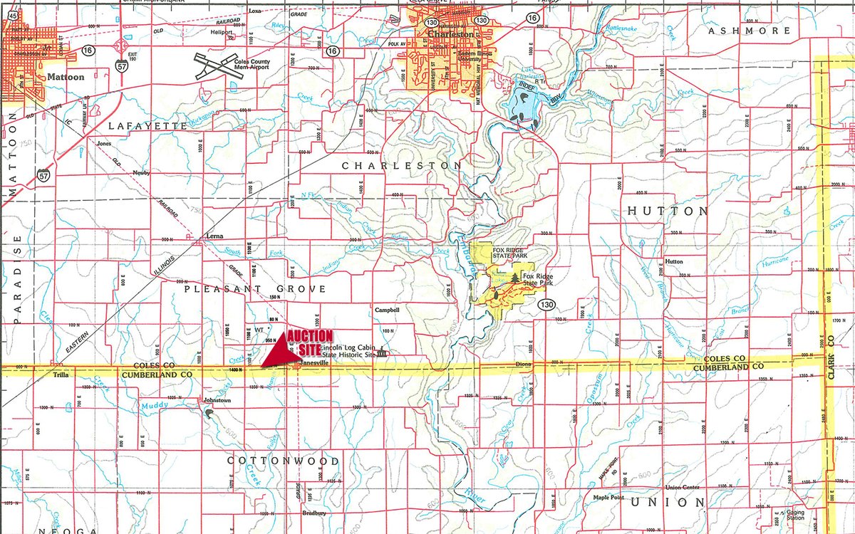 Area map - FARM EQUIPMENT AUCTION IN CUMBERLAND COUNTY, ILLINOIS