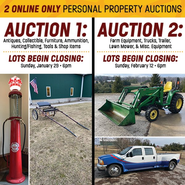 TIMED ONLINE ONLY PERSONAL PROPERTY AUCTION IN NOBLE COUNTY, INDIANA
