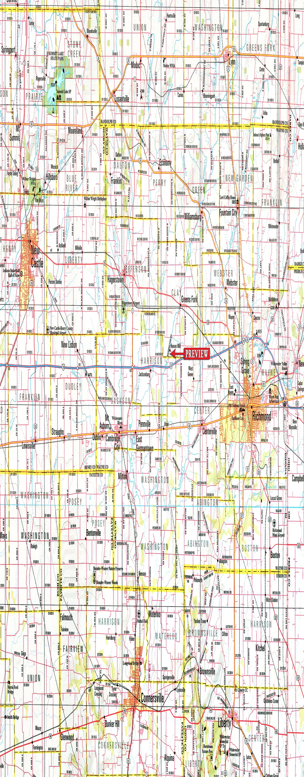 Area map - TIMED ONLINE ONLY EXCESS FARM EQUIPMENT AUCTION IN WAYNE COUNTY, INDIANA