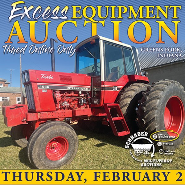 TIMED ONLINE ONLY EXCESS FARM EQUIPMENT AUCTION IN WAYNE COUNTY, INDIANA