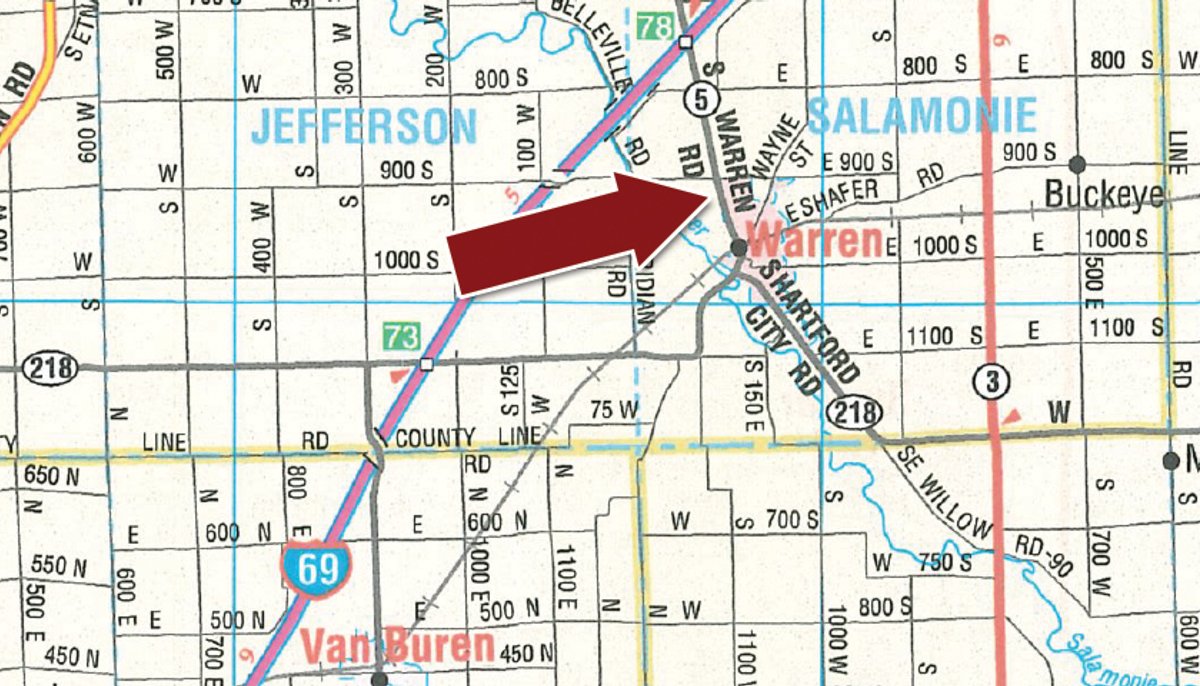 Area map - TIMED ONLINE ONLY PERSONAL PROPERTY AUCTION IN HUNTINGTON COUNTY, INDIANA